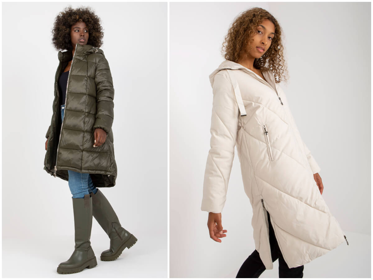 Obejrzyj modne długie kurtki na zimę w hurcie