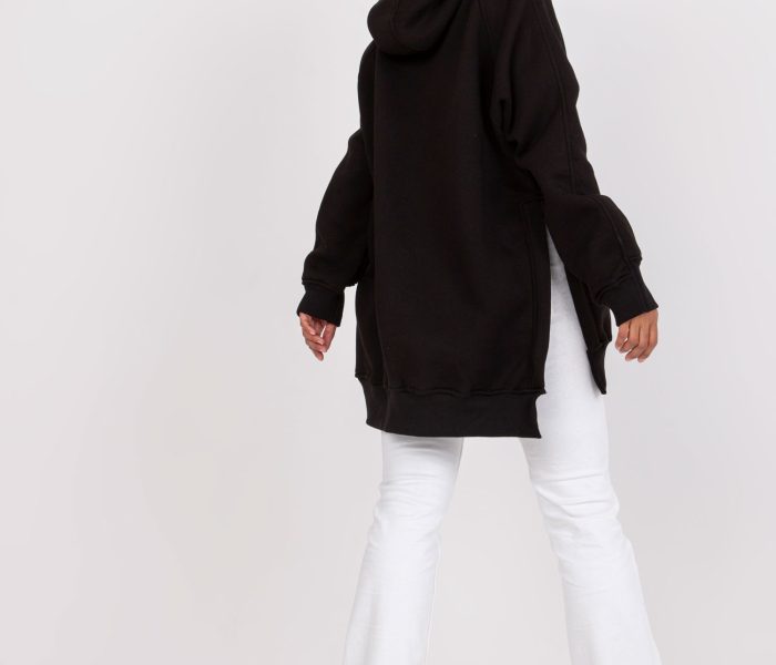Hurtownia Czarna bluza dresowa oversize Michaella