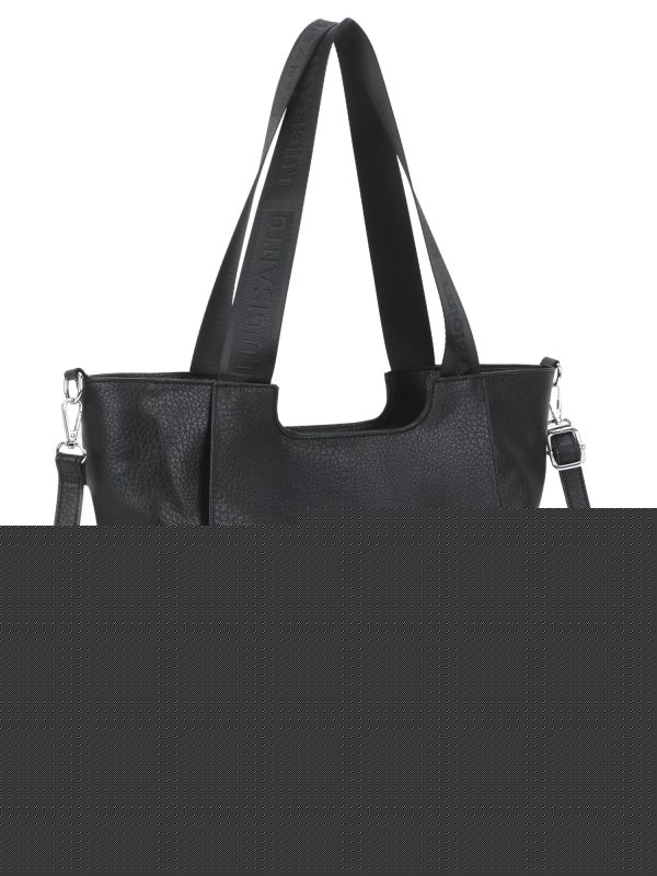 Hurtownia Czarna torba shopper na co dzień LUIGISANTO
