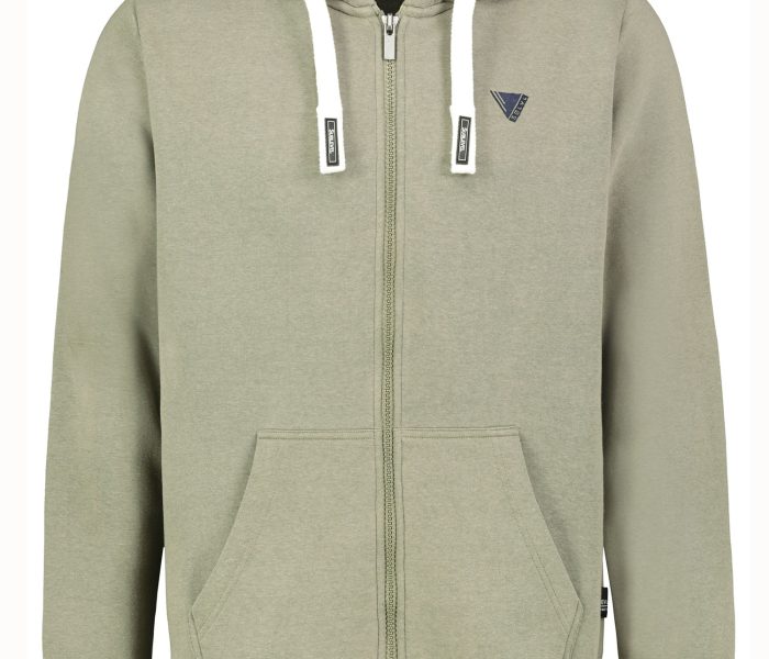 Hurtownia Khaki dresowa męska bluza rozpinana z kieszeniami SUBLEVEL