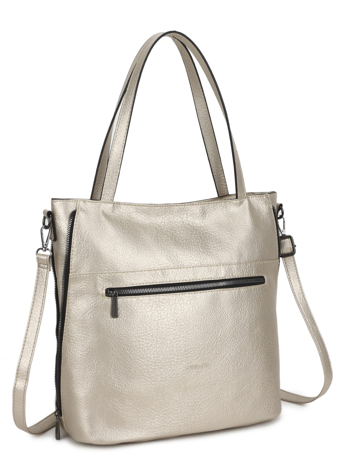 Hurtownia Złota torba shopper z regulowanym paskiem LUIGISANTO