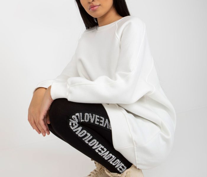 Hurtownia Ecru dresowa bluza basic oversize Remy
