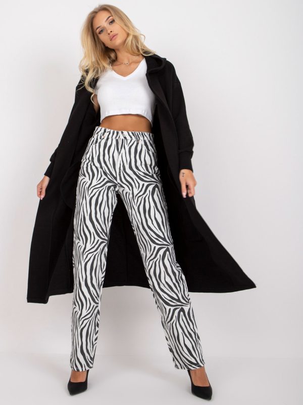 Hurtownia Czarna bawełniana bluza one size z wiązaniem