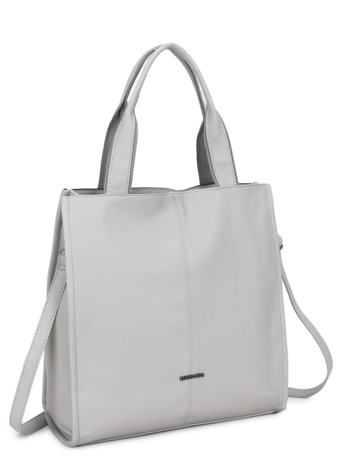 Hurtownia Szara elegancka torba shopper LUIGISANTO