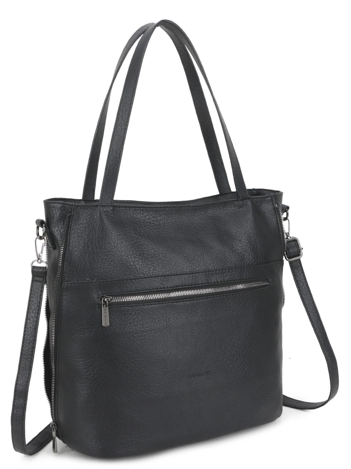 Hurtownia Czarna codzienna torba shopper LUIGISANTO