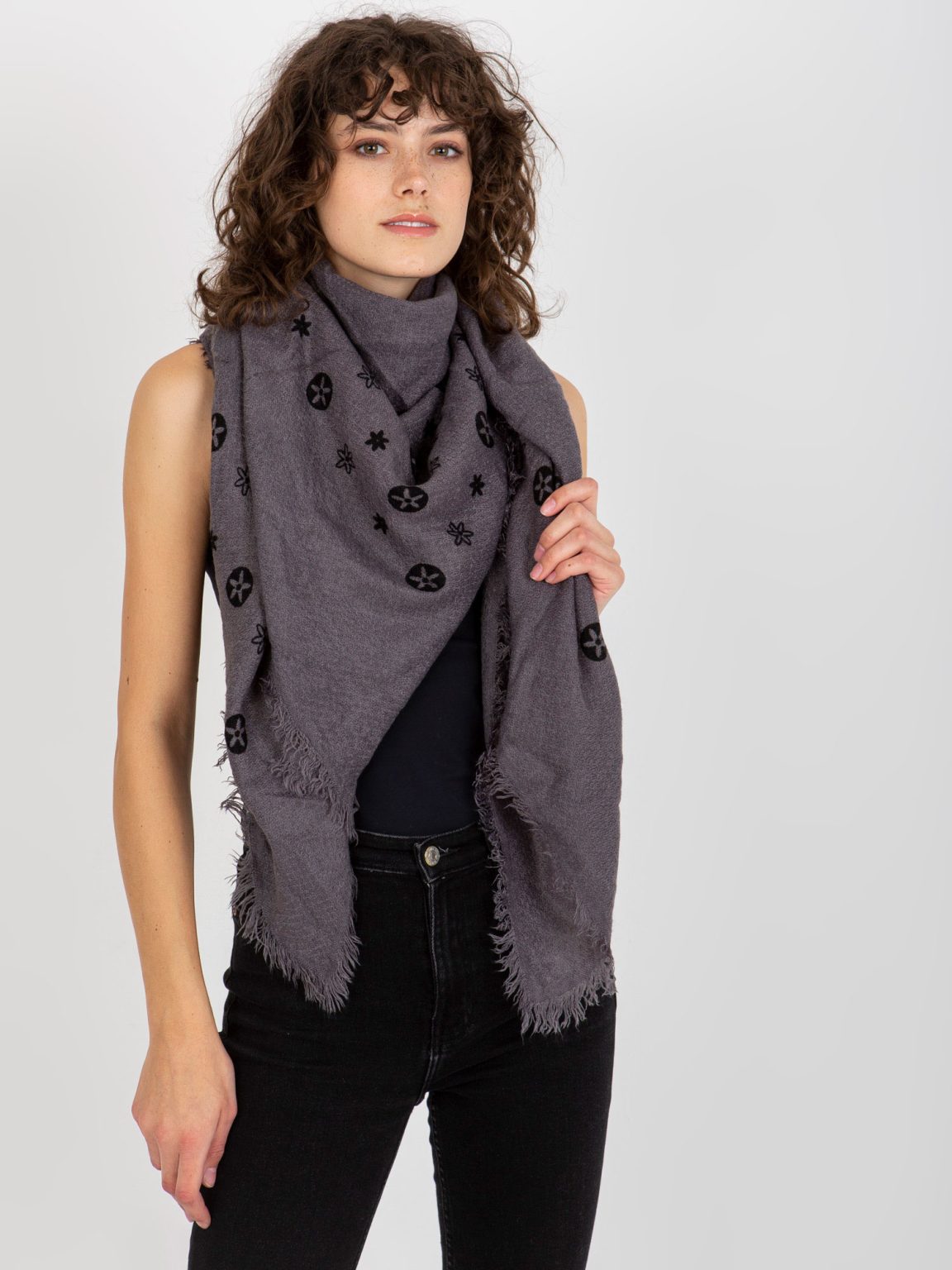 Hurtownia Chustka AT-CH-23502-1.51 DARK GRAY