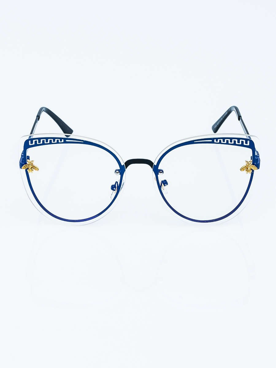 Hurtownia Czarne okulary zerówki CAT EYE z filtrem BLUE LIGHT