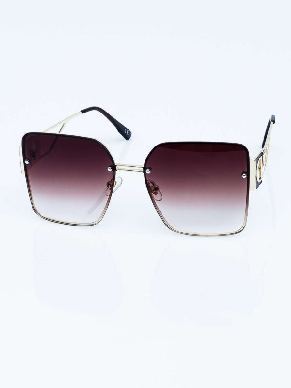 Hurtownia Damskie okulary przeciwsłoneczne KIM ' OVERSIZE GLAMOUR