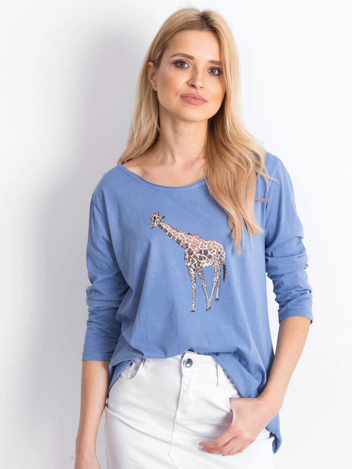 Hurtownia Niebieska bluzka Giraffe